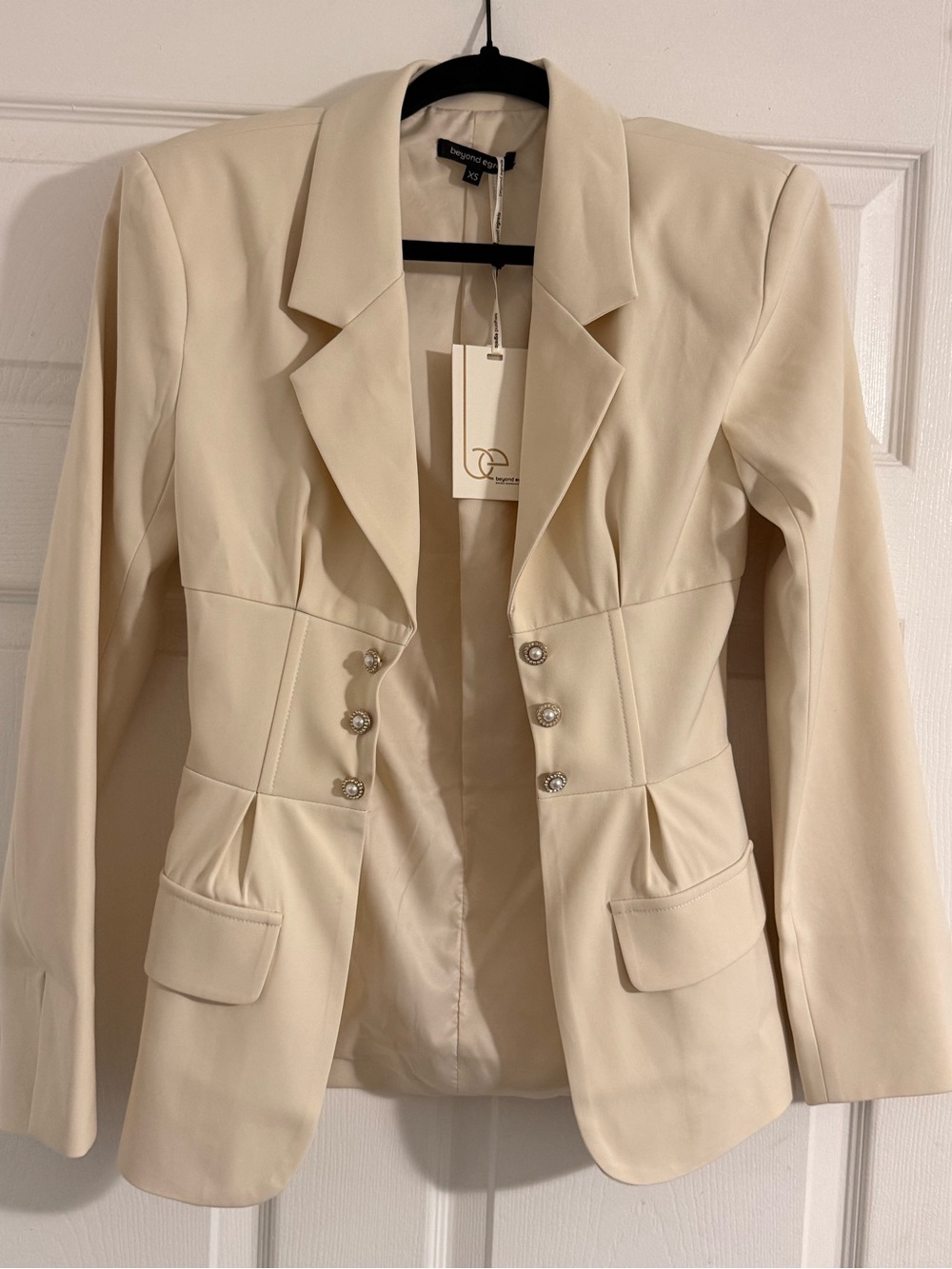 Tailored Cream Women's Blazer and Pant Set